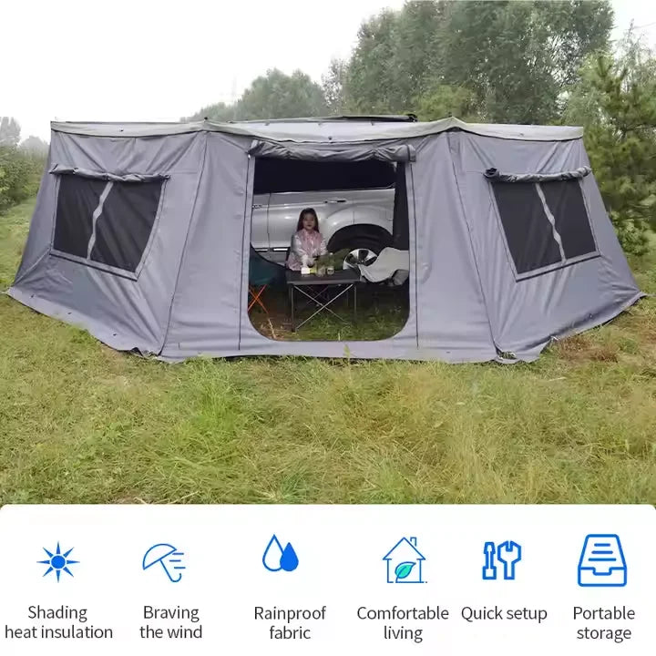 Outdoor Camping Fishing Tent Big Space Travel Tent 180 Awning Trip House Tent