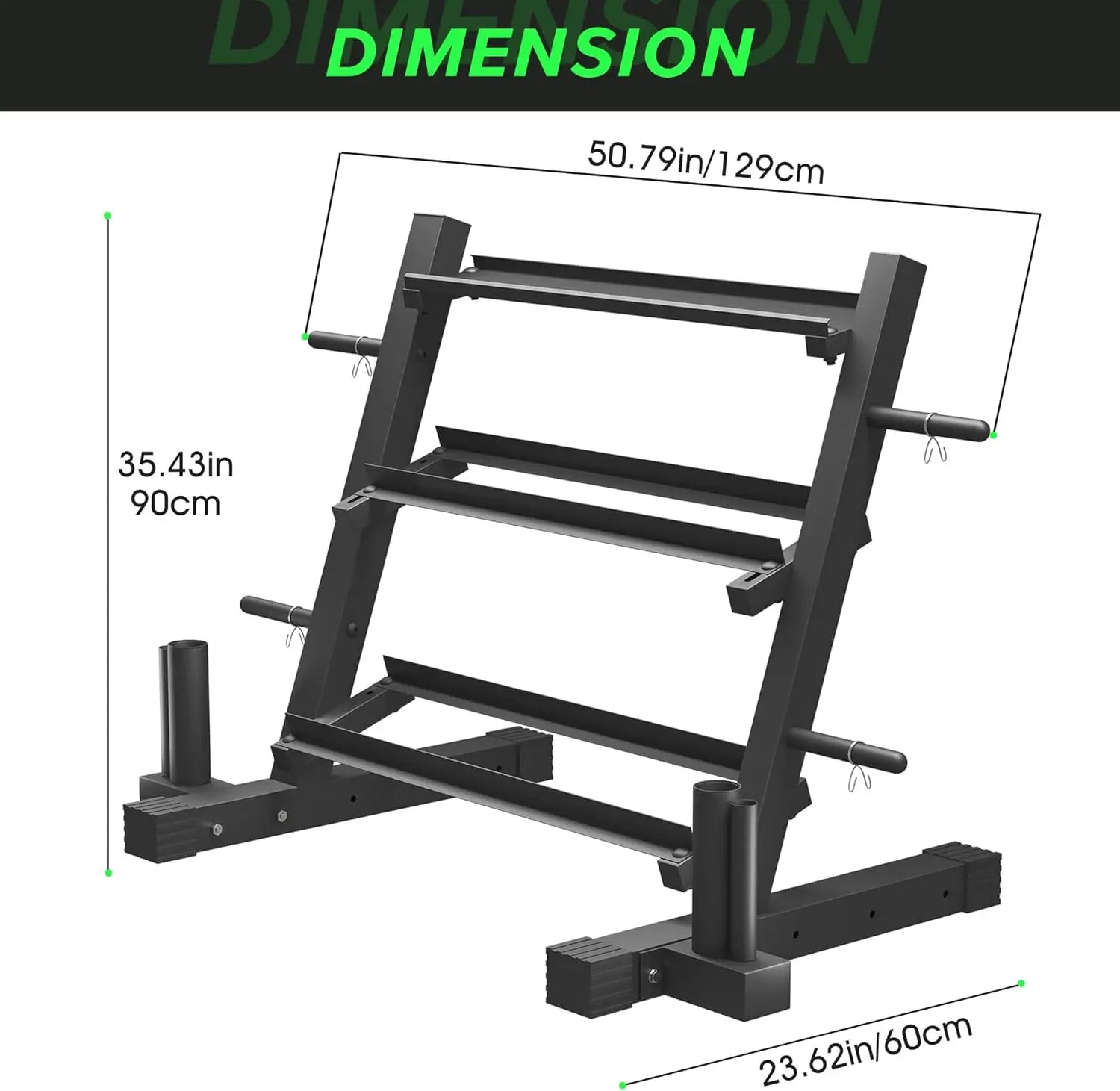 Multifunctional Dumbbell Rack for Home Gym - Heavy-Duty Steel Storage for Weights and Bars