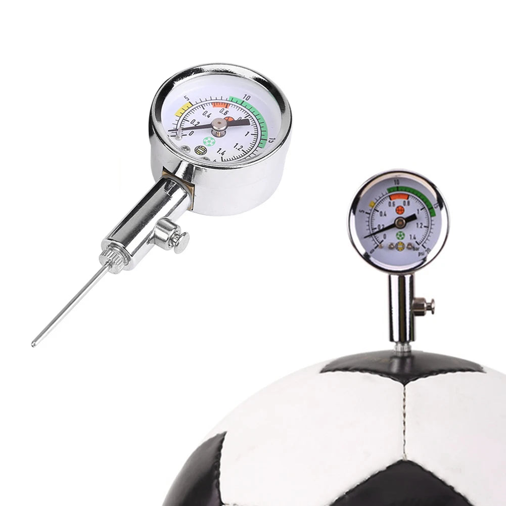 Football Barometer Portable Soccer Ball Barometers with Air Release Valve Inflatable Quick Sport Measuring Instruments