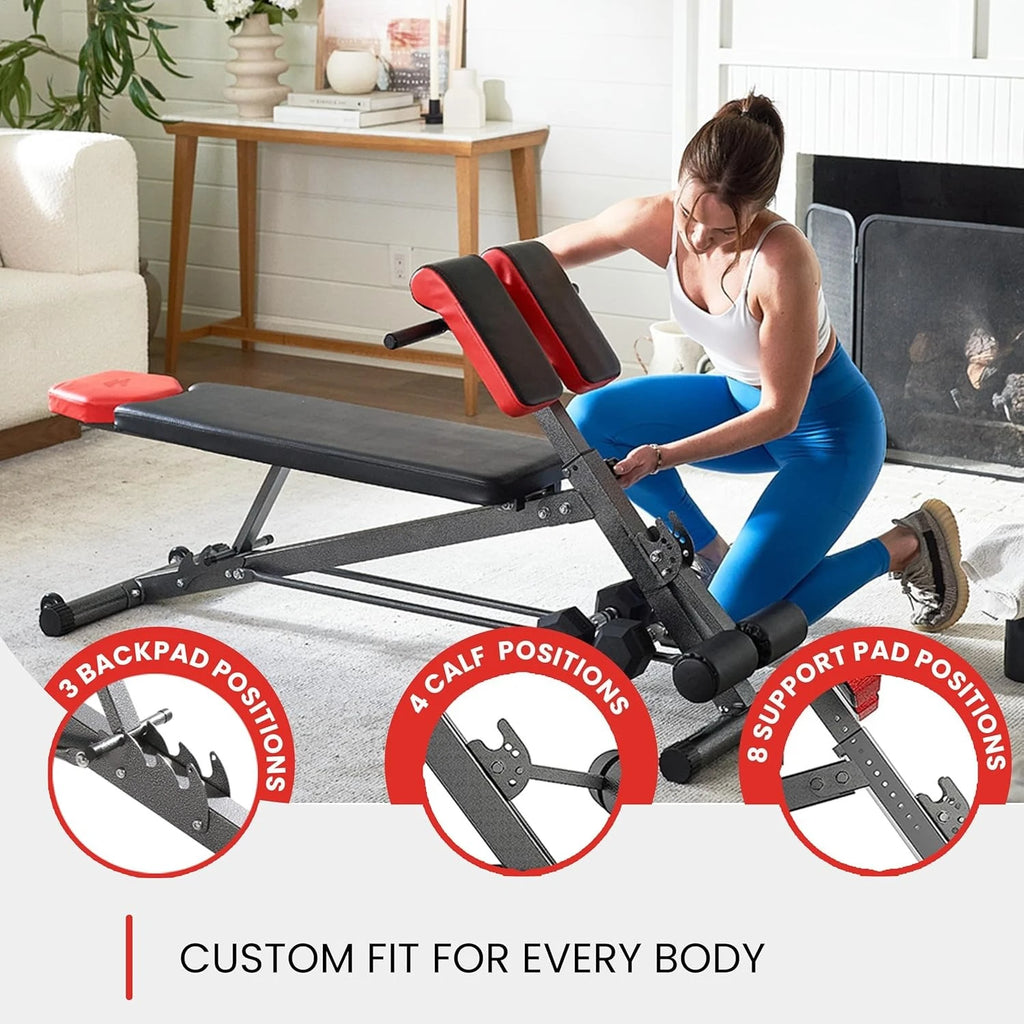 Multi-Functional Weight Bench for Full All-in-One Body Workout – Adjustable Workout Bench Press for Home Gym,