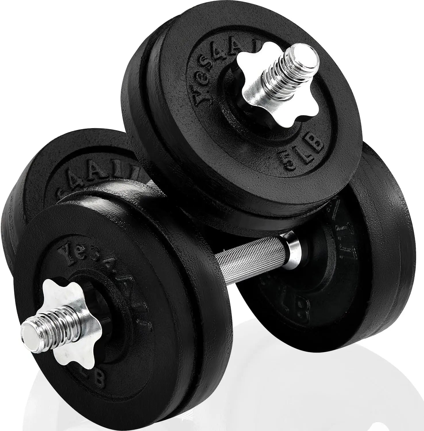Adjustable Dumbbell Set with Weight Plates - Exercise Equipment, 40lbs to 200lbs Options