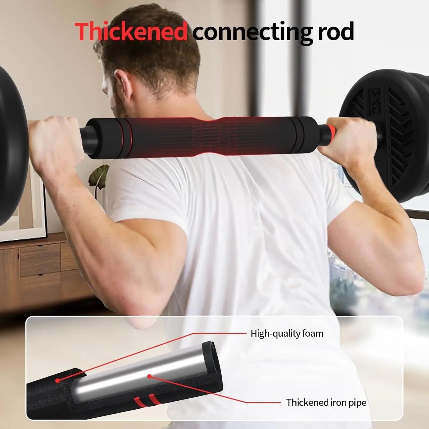 Adjustable Dumbbell Set, 4-in-1 Free Weights for Home Gym, 20/30/40/60/80lbs Options