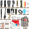 238Pcs Emergency Survival Kit with First Aid, Tactical Molle Pouch & Tent for Outdoor Adventure, Camping, Hiking
