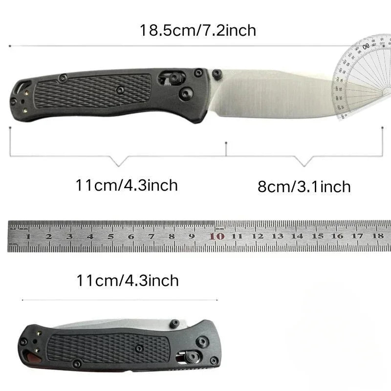 Daily Carry EDC Pocket Knife BM535 CPM20CV Blade Nylon Fiber Handle Essential Emergency Tools for Hiking Adventures Self-defense