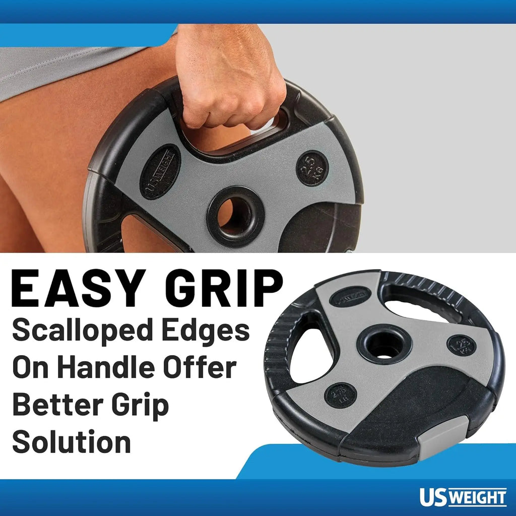 Adjustable Home Gym Weight Set with Barbell, Dumbbell Bars & Kettlebell Handle for Versatile Workouts