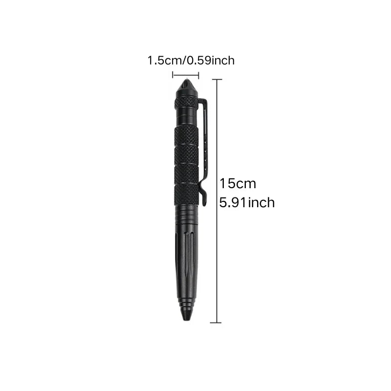 Multifunction Tactical Pen Self Defense Emergency Survival Tool Glass Breaker Tungsten Steel Writing Pen Outdoor Rescue Escape
